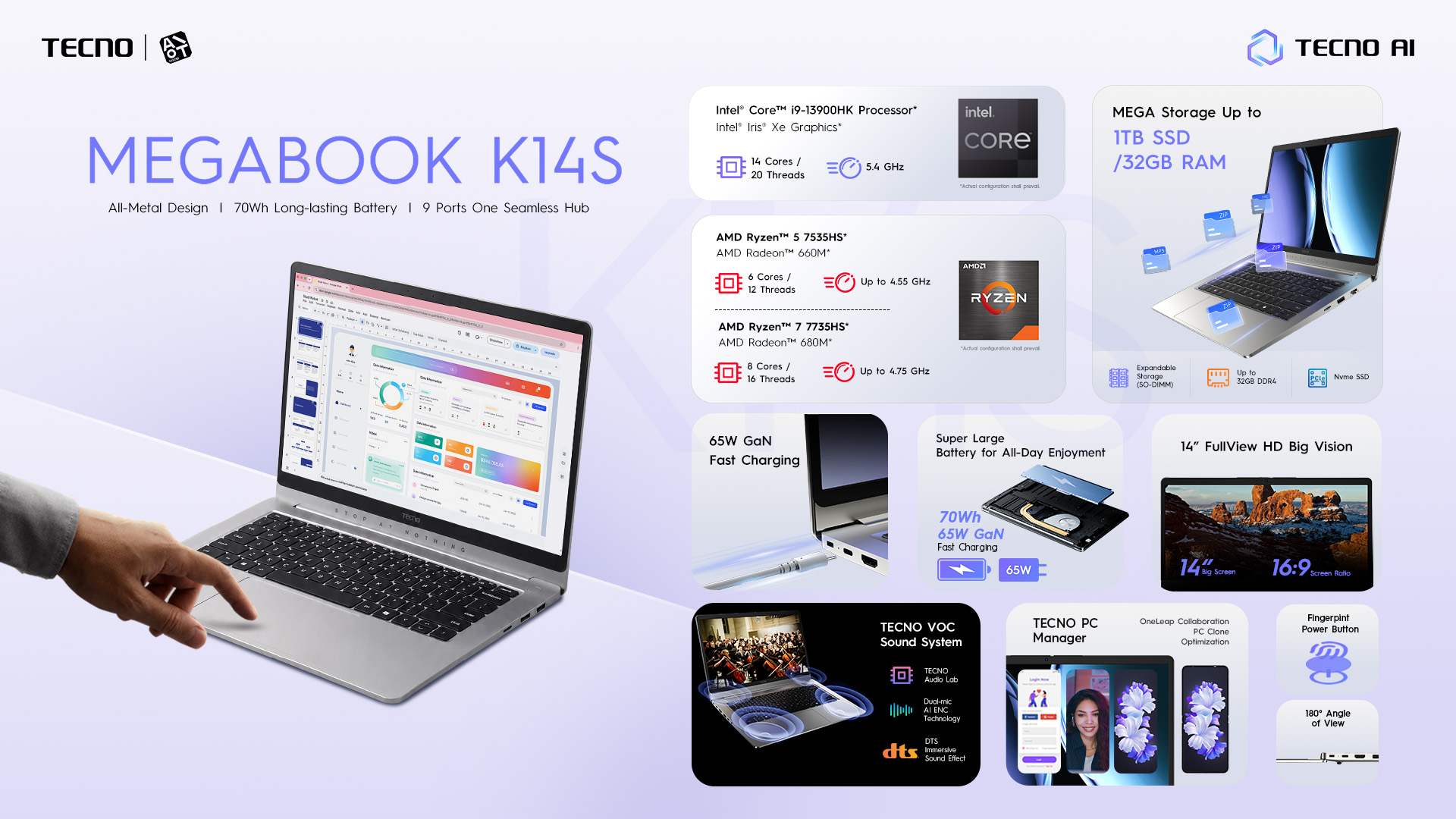 TECNO Megabook K14S: Laptop 14 Inci Serius untuk Produktivitas Mobile