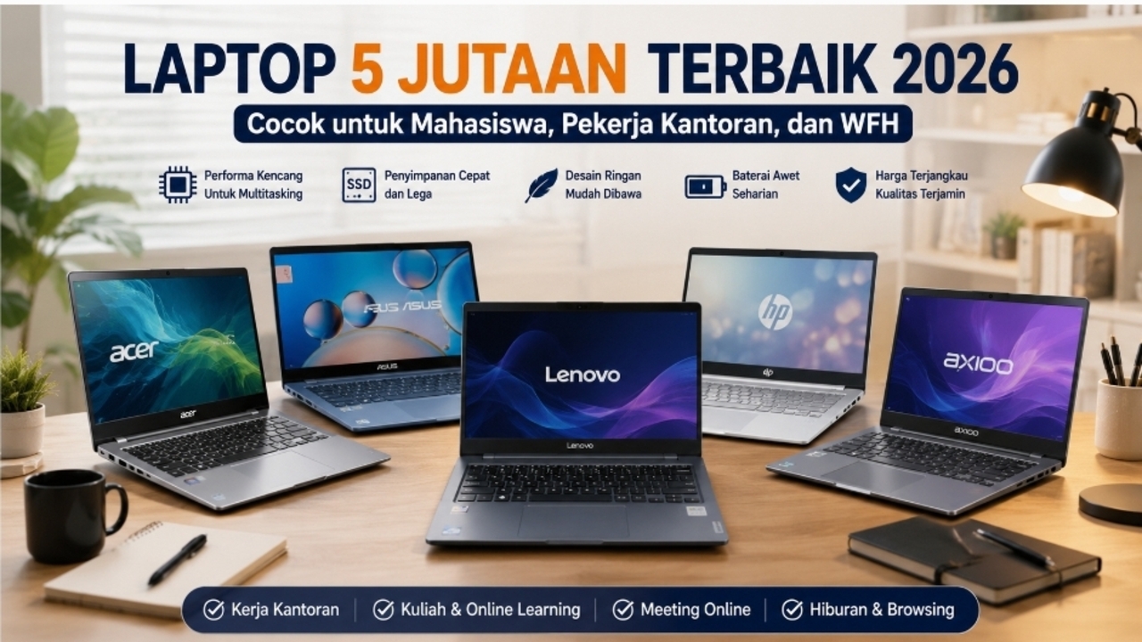 Laptop Terbaik di Bawah 5 Juta untuk Produktivitas Maksimal