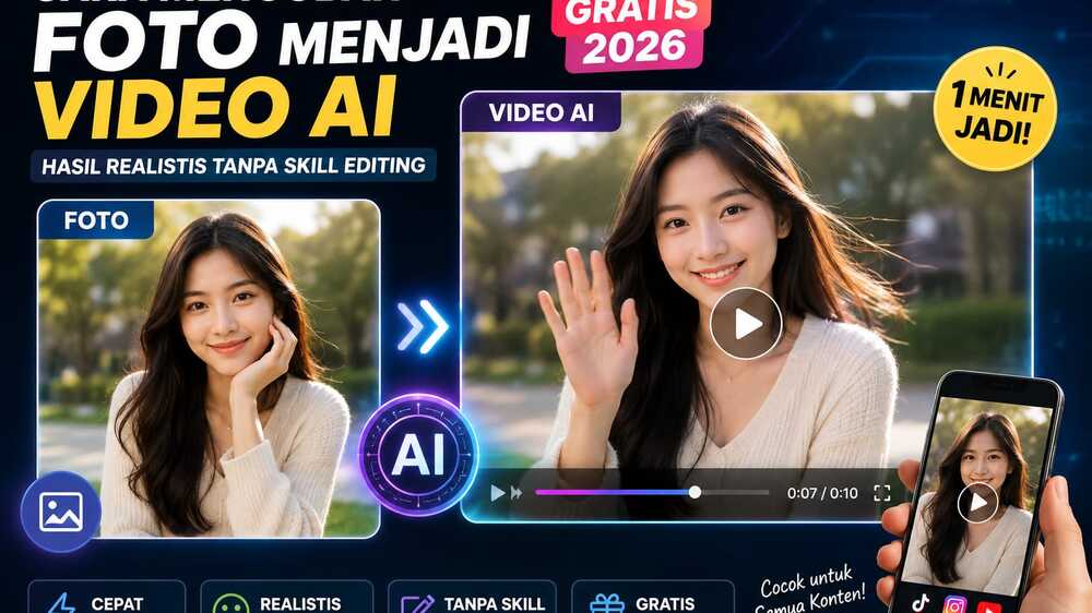 Membuat Video dari Foto Sekali Jadi dengan Tools AI Gratis