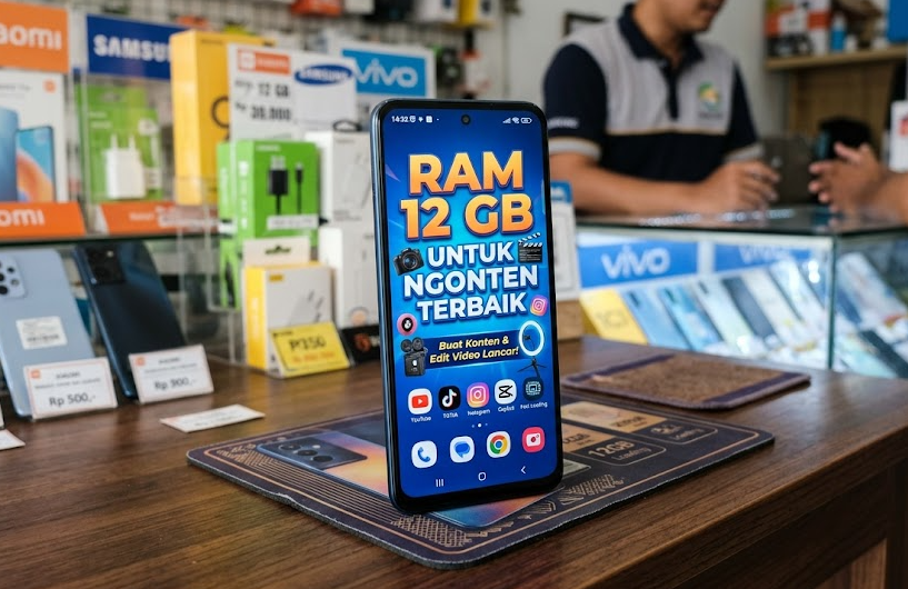 HP RAM 12GB Murah untuk Kreator Konten Tanpa Lag