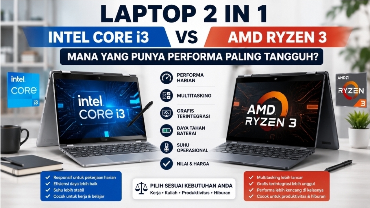 Intel Core i3 vs AMD Ryzen 3 untuk Laptop 2-in-1
