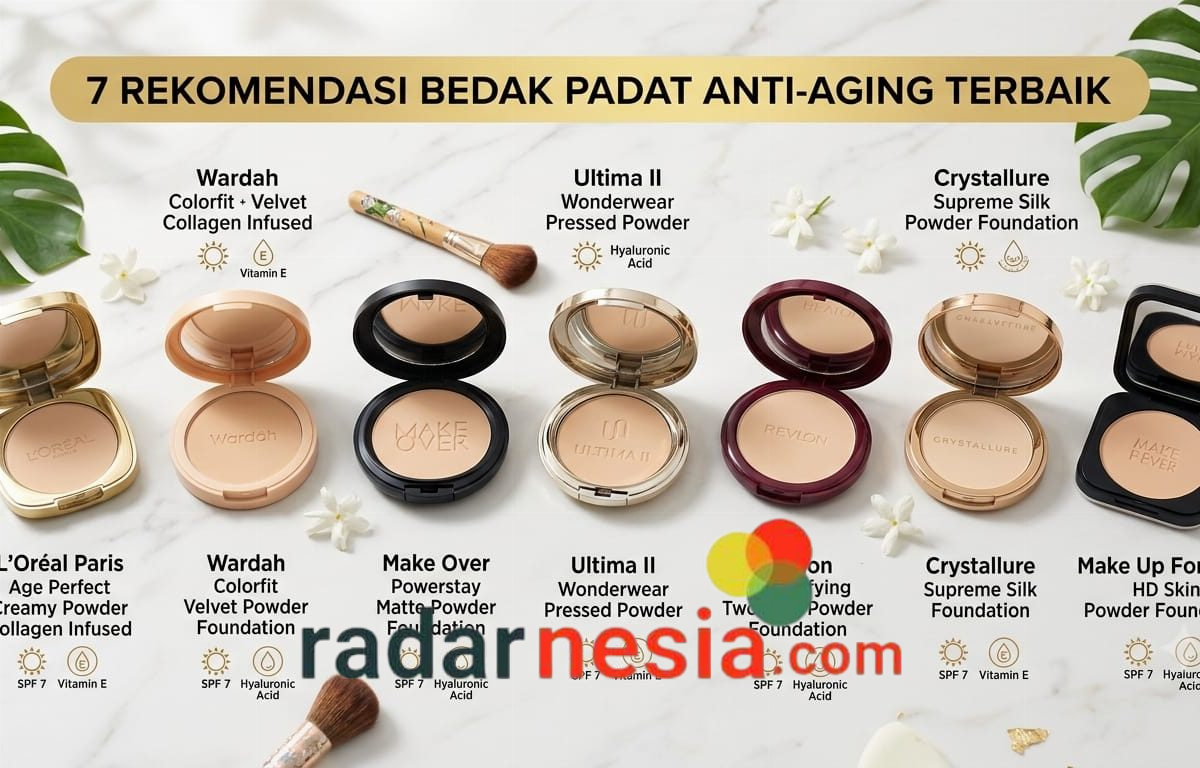 Bedak Padat Anti-Aging Terbaik untuk Kulit Matang