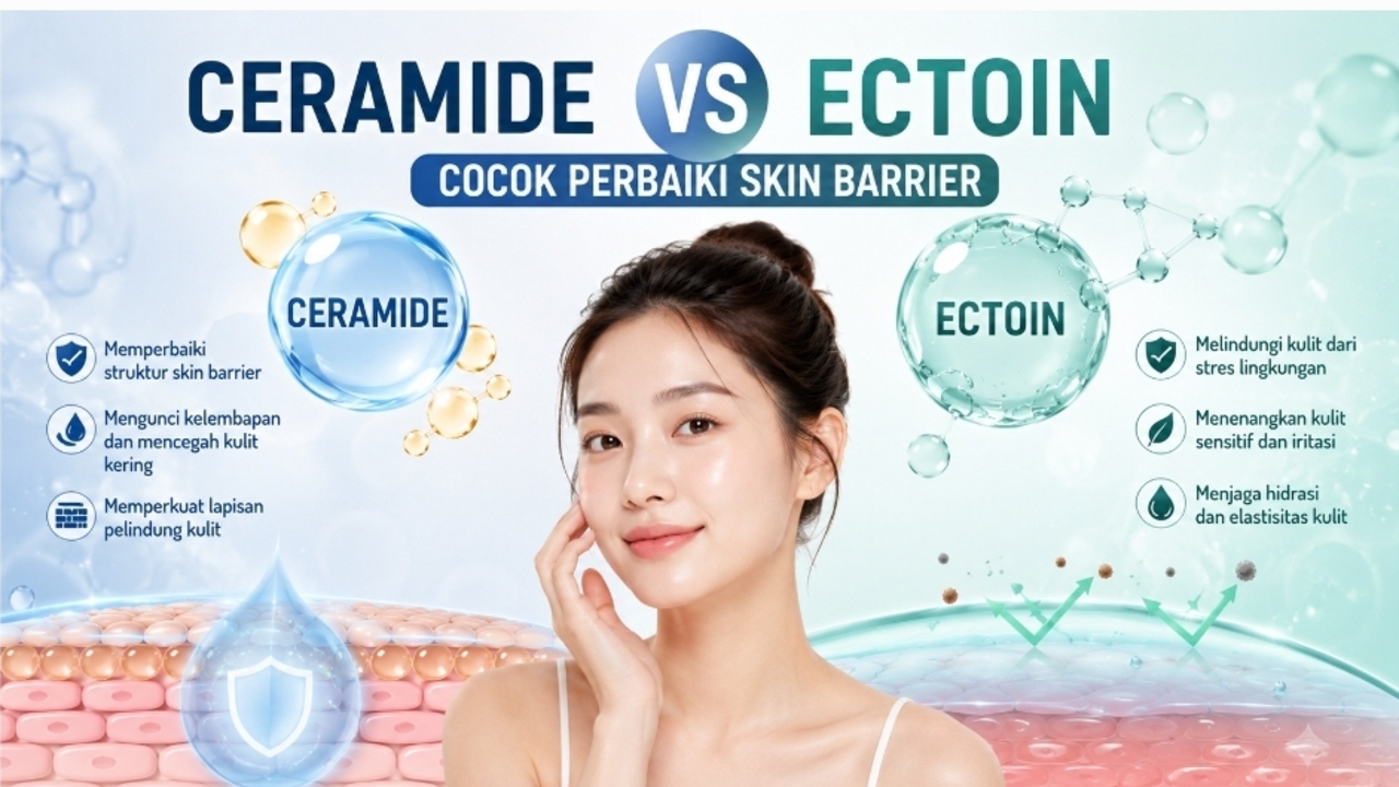 Ceramide vs Ectoin untuk Memperbaiki Skin Barrier