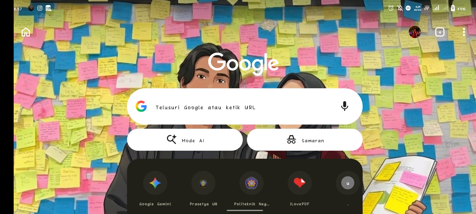 Chrome Android Kini Bisa Ubah Wallpaper Tab Baru