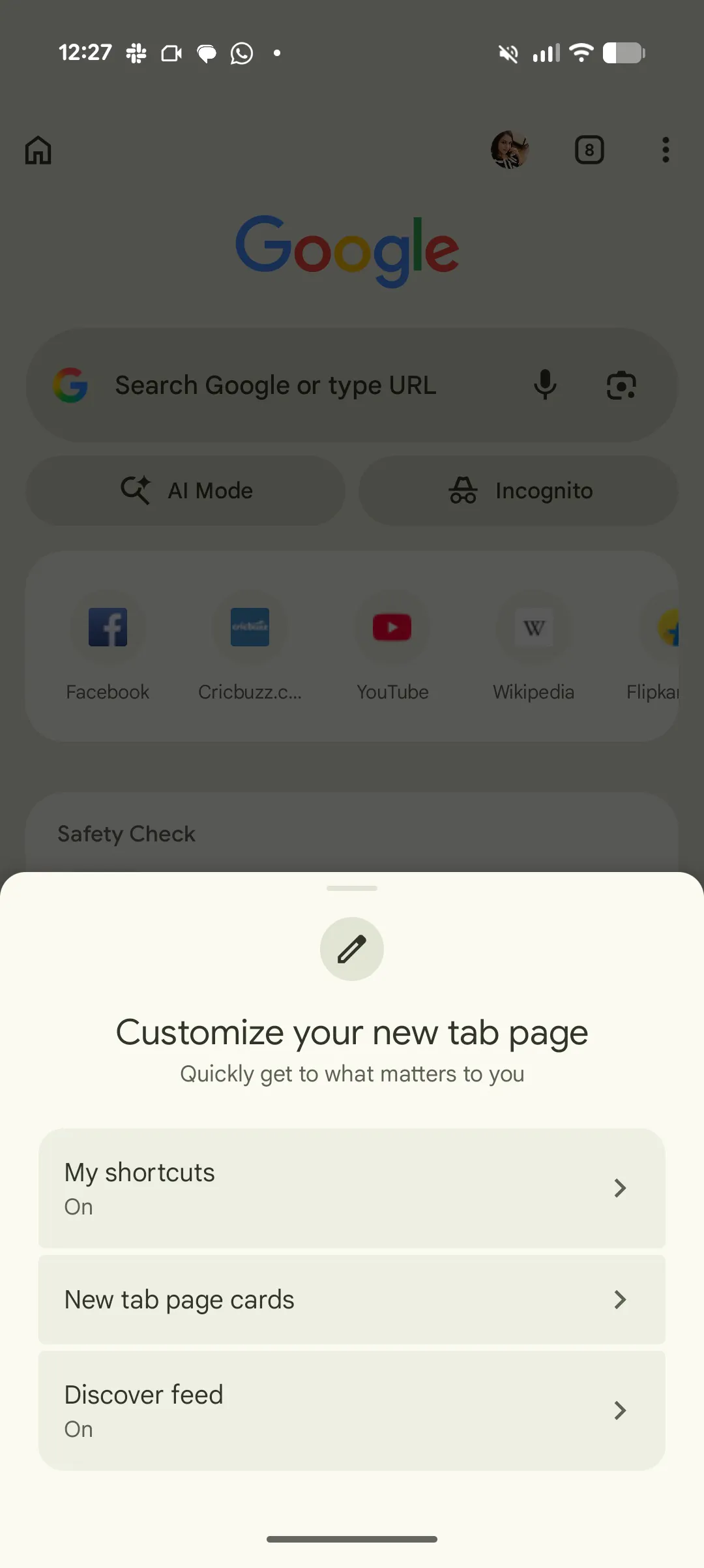 Chrome Android Kini Bisa Ubah Wallpaper Tab Baru