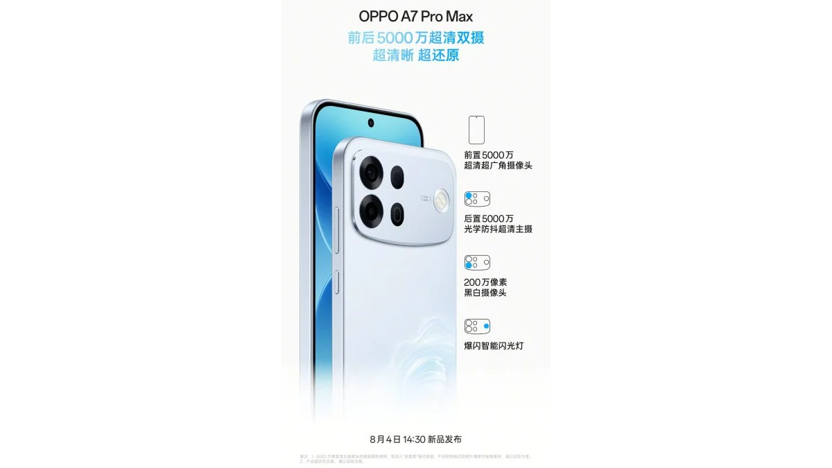 OPPO A7 Pro Max: Kamera 50MP Sony dan Baterai 10.000 mAh