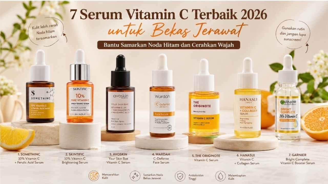 7 Serum Vitamin C Terbaik untuk Memudarkan Bekas Jerawat dan Noda Hitam