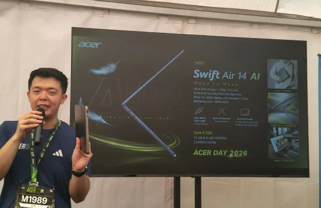 Acer Swift Air 14 AI: Laptop Ultratipi dengan Baterai 19 Jam