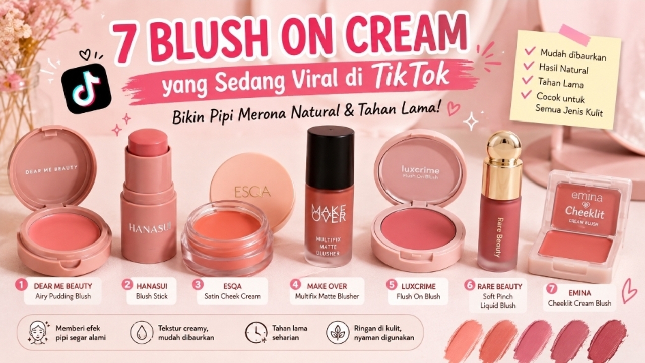 Blonzing dan 5 Teknik Blush On Viral untuk Pipi Merona Natural