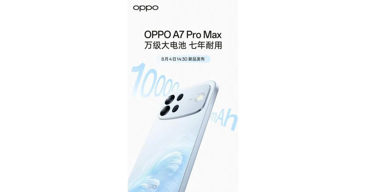 OPPO A7 Pro Max: Kamera 50MP Sudut Lebar dan Baterai 10.000 mAh