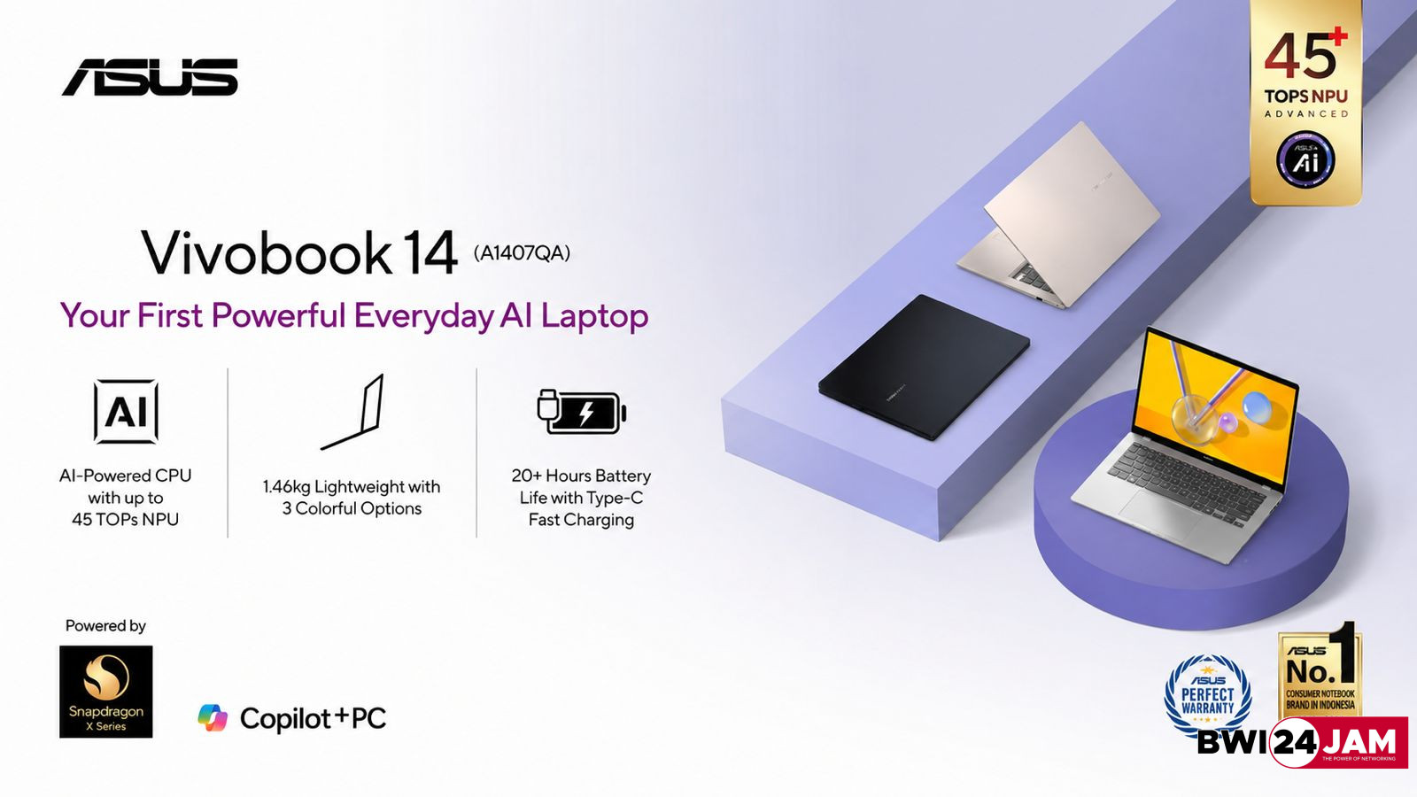 ASUS Vivobook 14 A1404MA: Entry Level Terjangkau yang Cukup Lancar untuk Kerja Harian