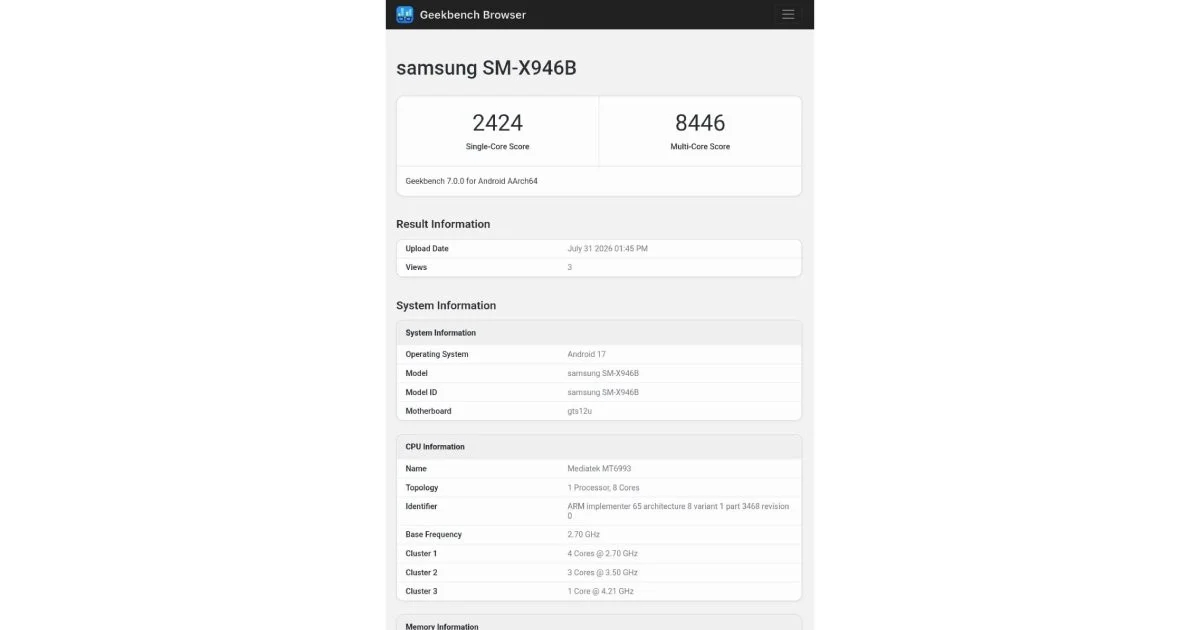 Galaxy Tab S12 Ultra: Dimensity 9500, Android 17, dan Ambisi Tablet Produktivitas