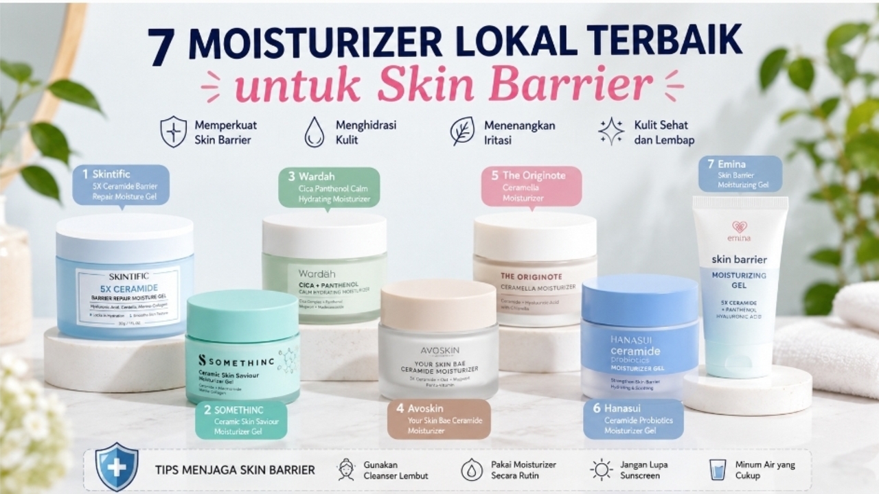 7 Moisturizer Lokal Terbaik untuk Memperkuat Skin Barrier
