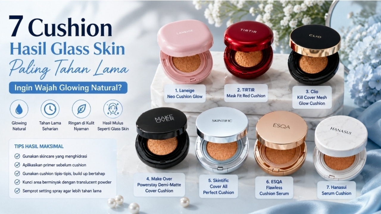 Cushion Foundation untuk Glass Skin: Pilihan Terbaik untuk Setiap Jenis Kulit