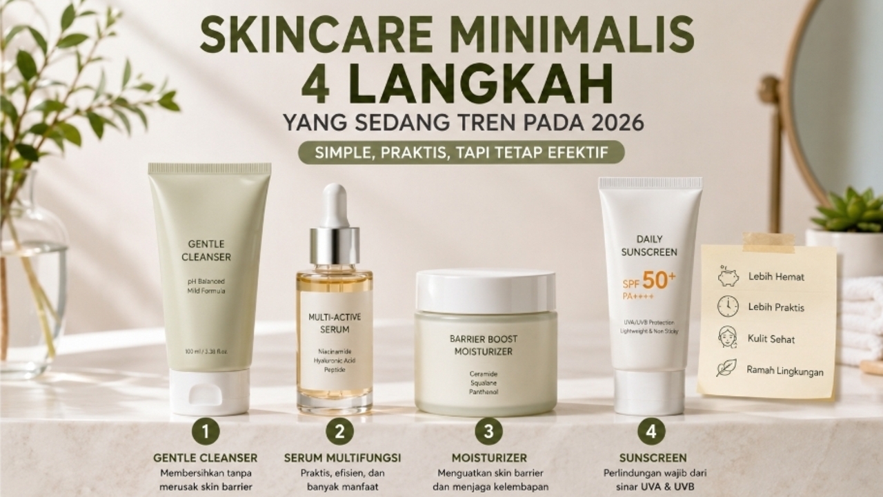 Rutinitas Skincare Minimalis 4 Langkah untuk Kulit Sehat