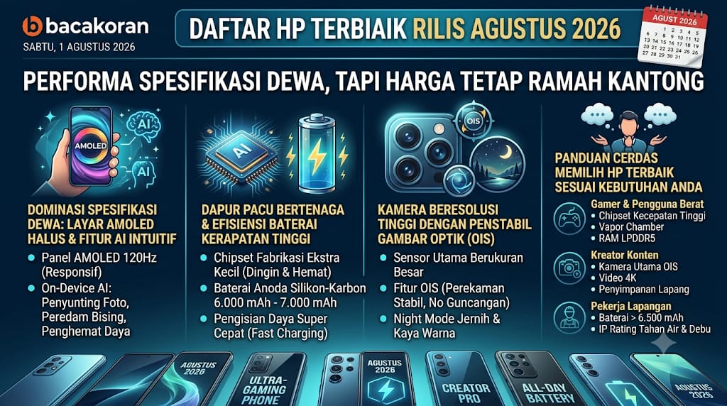 Ponsel Terbaik Agustus: AMOLED, Kamera OIS, dan Baterai Jumbo