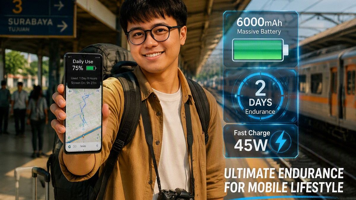 7 Ponsel Rp1 Jutaan dengan Baterai 6000 mAh ke Atas untuk Pemakaian Seharian