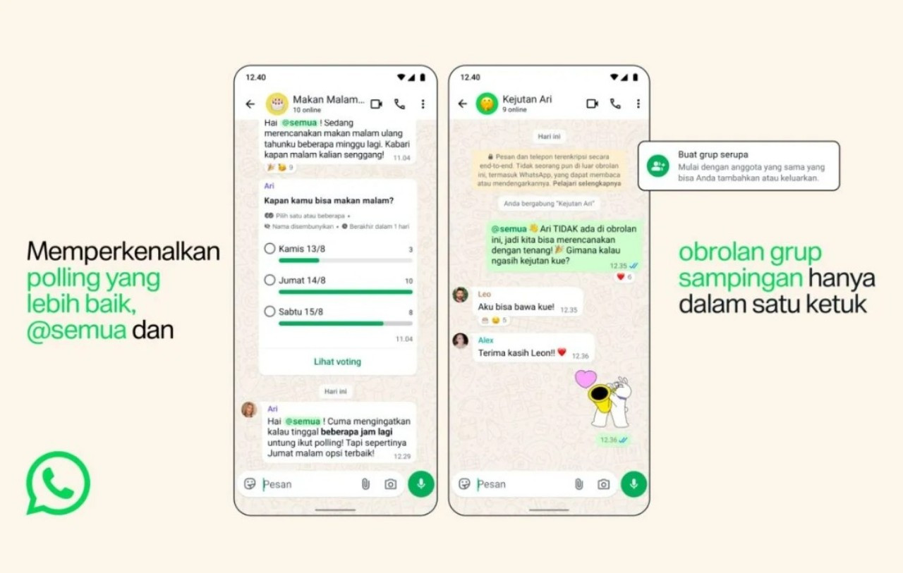 WhatsApp Perbarui Fitur Chat Grup dengan 3 Pembaruan Praktis