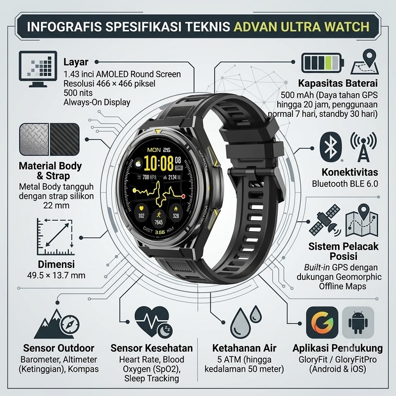Smartwatch Premium untuk Trail Running: GPS, Elevasi, dan Baterai