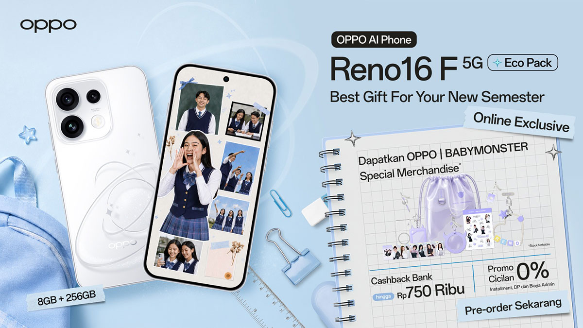 OPPO Reno16 F 5G Eco Pack: Deal Pre-order Buat Mahasiswa?