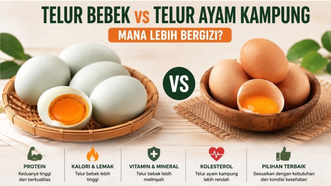 Telur Bebek vs Telur Ayam Kampung: Mana Paling Sehat?