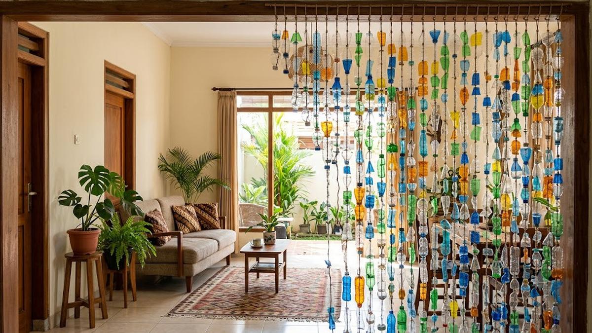 Ubah Botol Plastik Bekas Jadi Dekorasi Rumah Fungsional