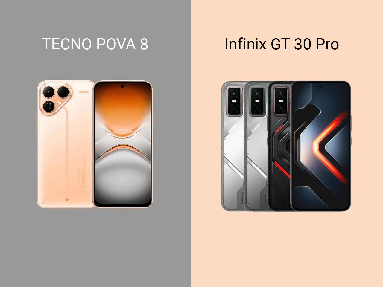 TECNO POVA 8 vs Infinix GT 30 Pro: Ponsel Gaming Budget Mana yang Lebih Tangguh?