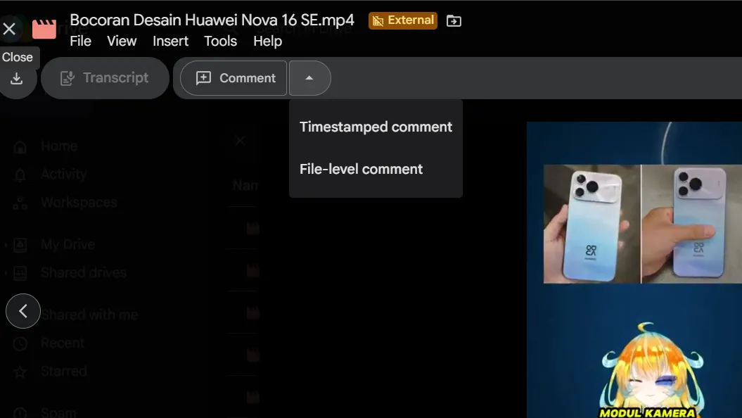 Cara Pakai Komentar Timestamp Video di Google Drive untuk Review Tim yang Efisien