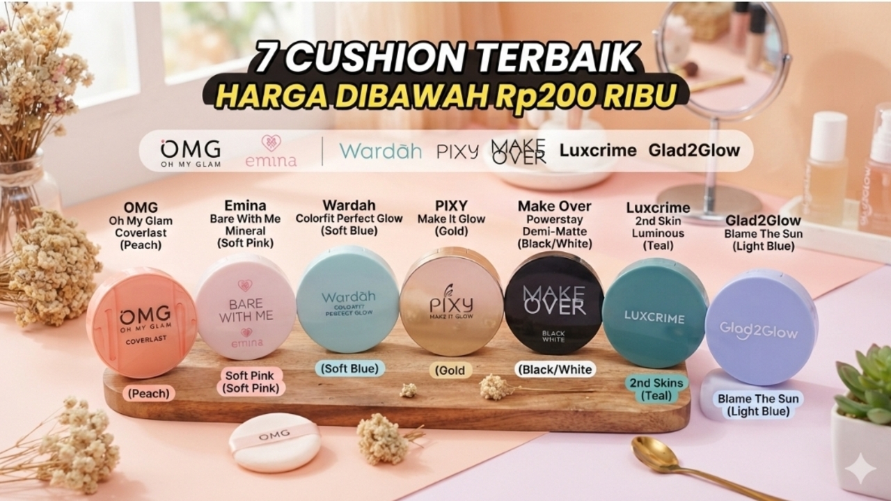 Cushion Lokal Terbaik di Bawah Rp200 Ribu: Makeup Flawless Tanpa Menguras Kantong