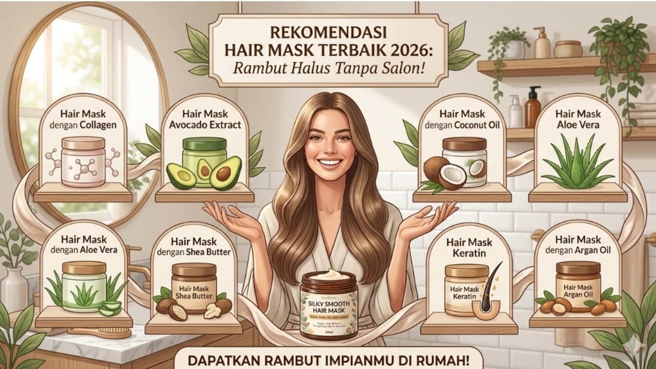 7 Hair Mask Terbaik untuk Rambut Halus, Berkilau, dan Mudah Diatur