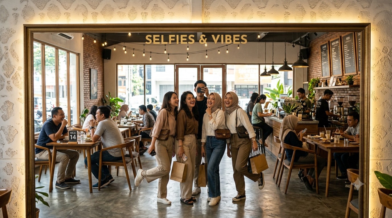 Cermin, Rustic, dan Nuansa Korea: Rumus Desain Kafe Viral