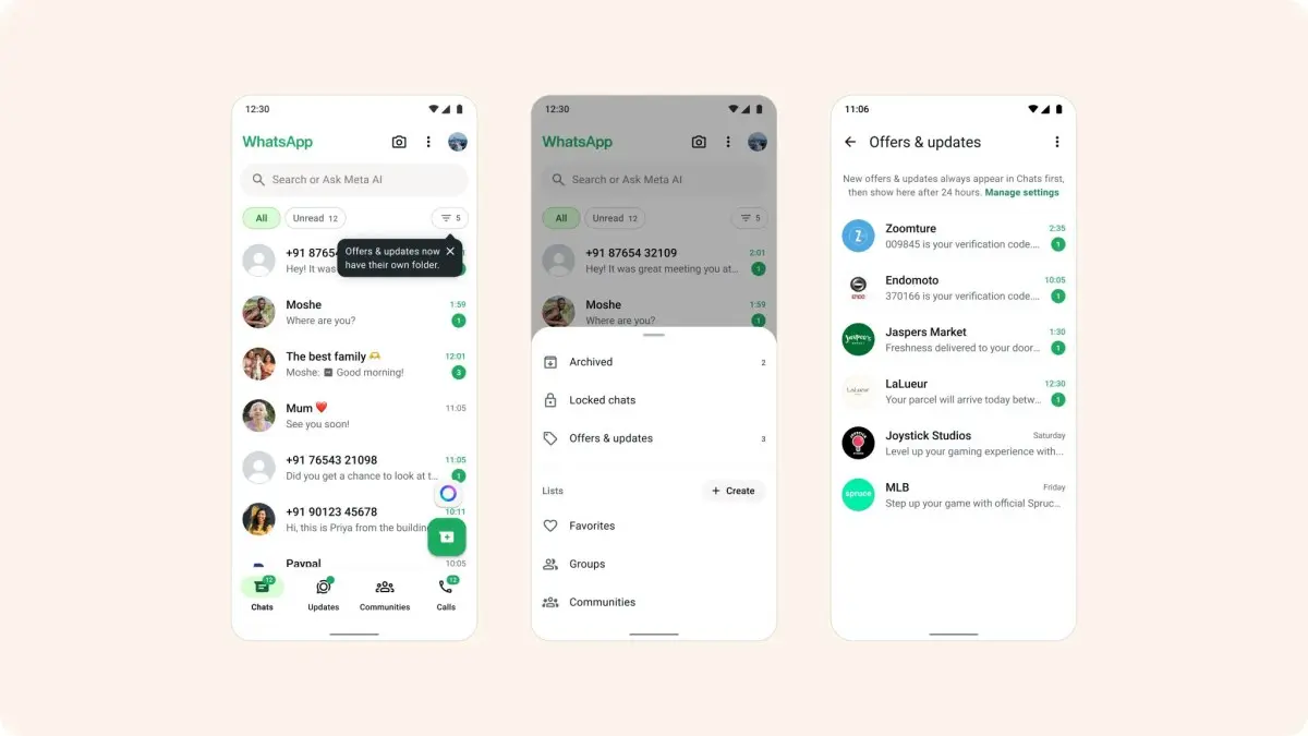 WhatsApp Uji Folder Otomatis untuk Chat Bisnis