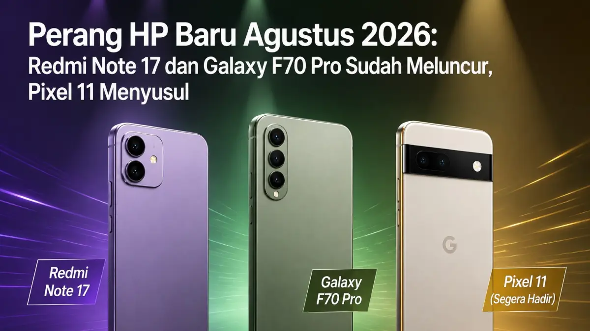 Perang Flagship Agustus: Redmi Note 17, Galaxy F70 Pro, dan Pixel 11