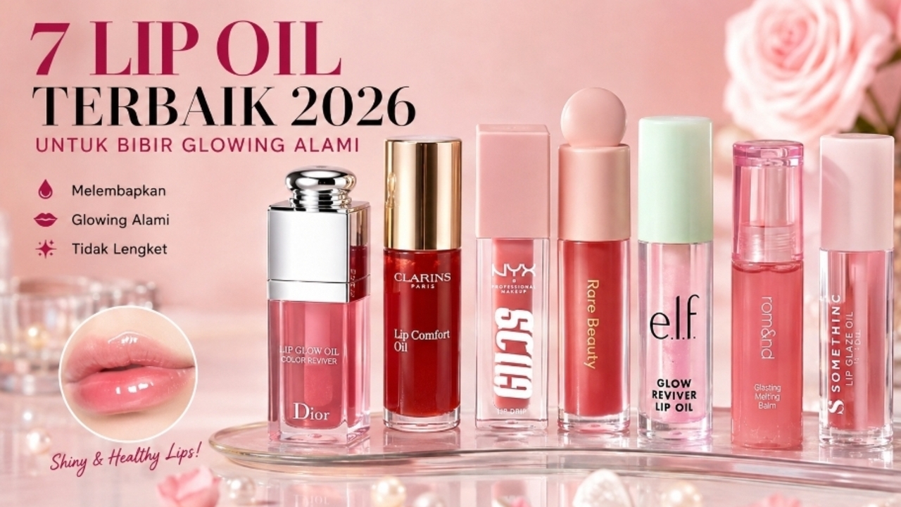 7 Lip Oil Terbaik untuk Bibir Glowing Alami Seharian