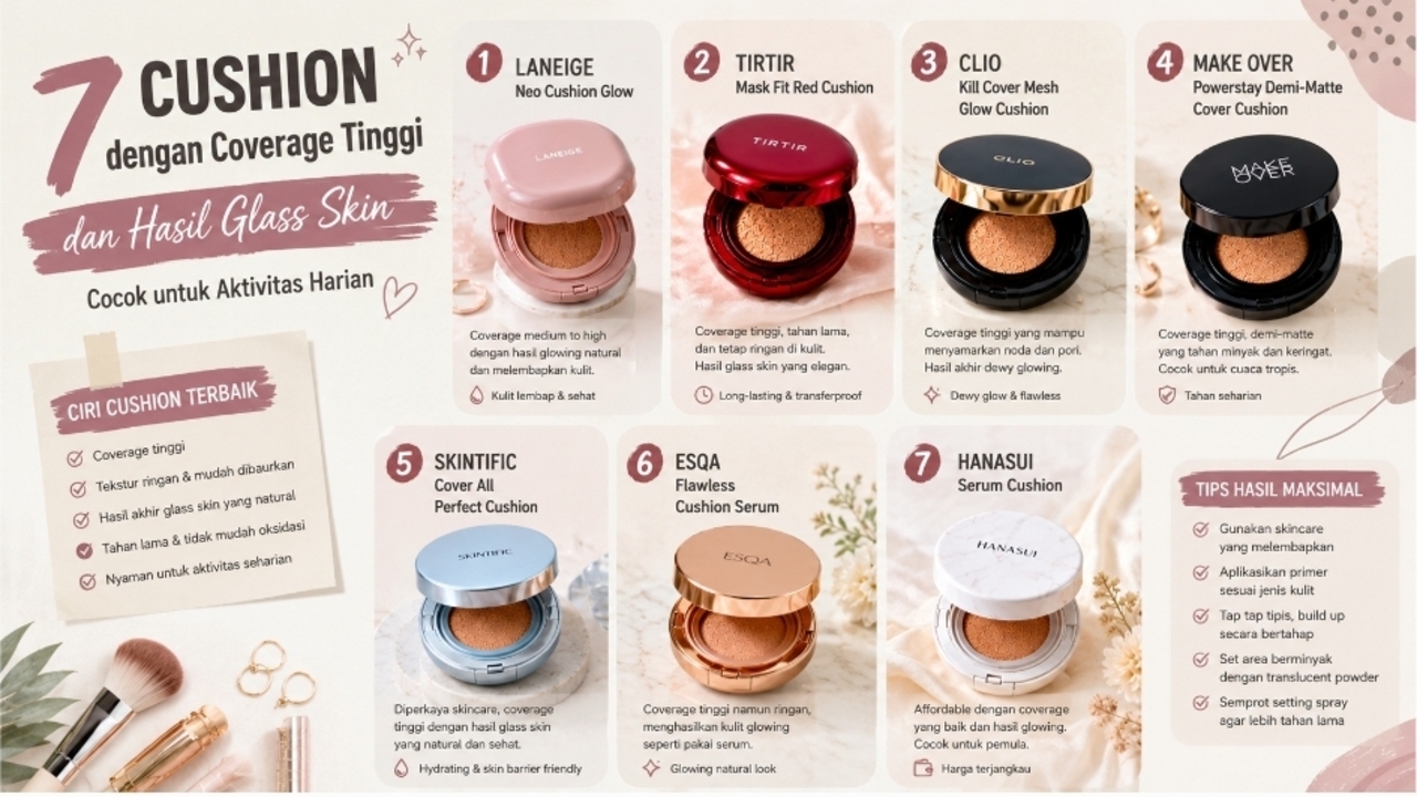 Cushion Transferproof Terbaik yang Tidak Menempel di Masker dan Hijab