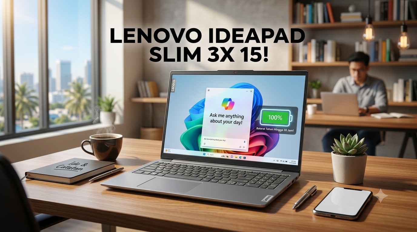 Lenovo IdeaPad Slim 3x 15 Snapdragon X: Awet, Ringan, Tapi Tak Sempurna