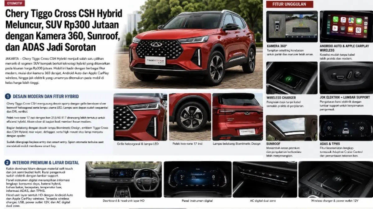 Chery Tiggo 9 CSH vs Tiggo Cross CSH: Pilih SUV Hybrid yang Tepat