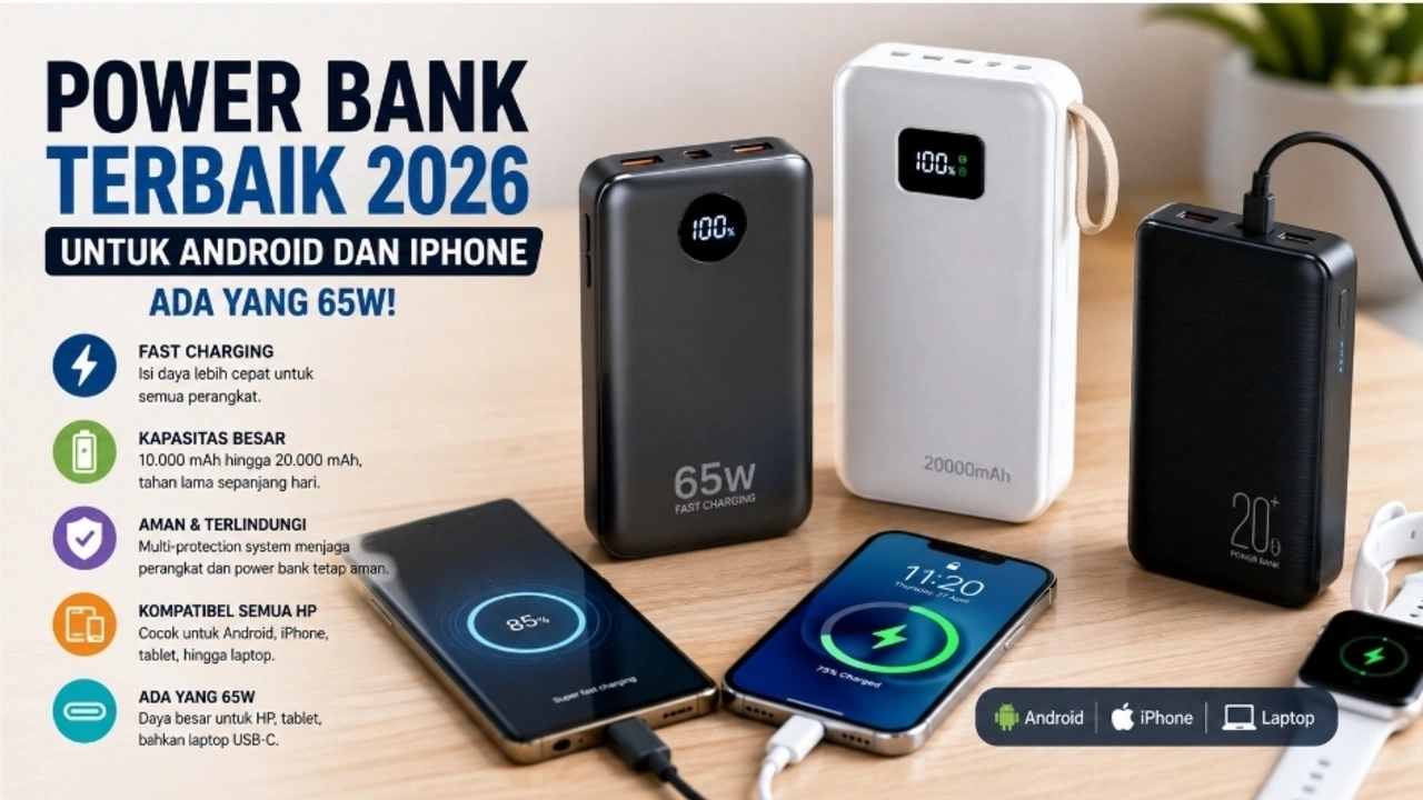 Power Bank 65W Terbaik: Panduan Lengkap Fast Charging