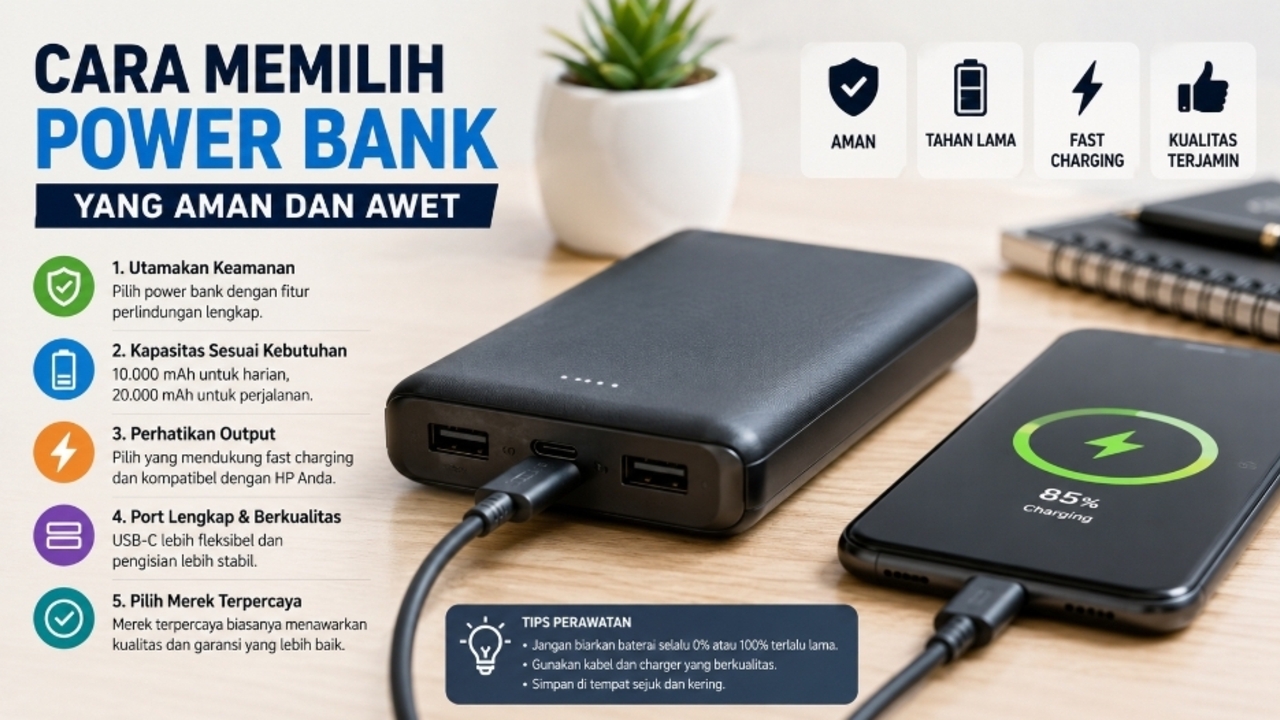 Panduan Memilih Power Bank Fast Charging yang Aman dan Tahan Lama