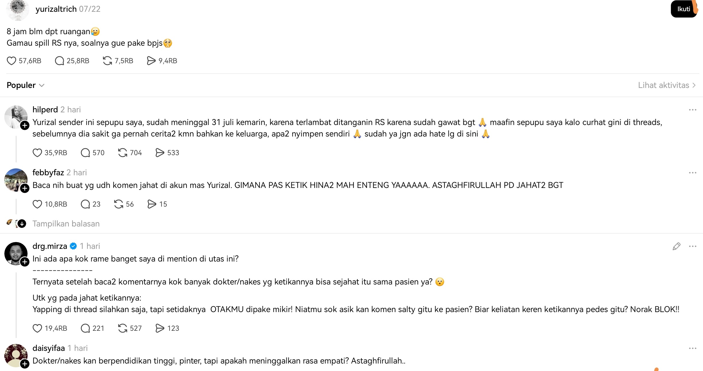 Mengapa Tenaga Kesehatan Melecehkan Pasien BPJS