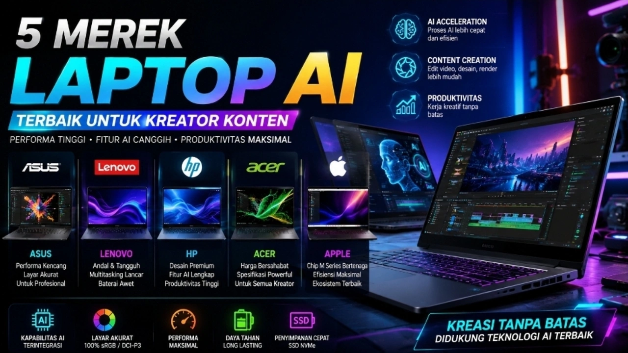 Laptop AI Terbaik untuk Editor Video dan Content Creator