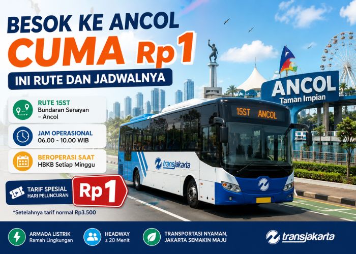Naik Transjakarta ke Ancol Mulai Rp1: Jadwal dan Cara Hemat Tiap Minggu