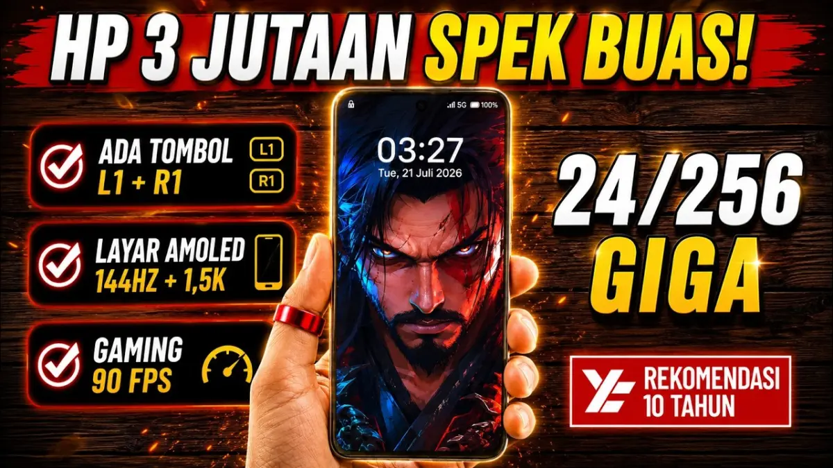 Ponsel Gaming 3 Jutaan Terbaik: 90 FPS, Trigger, dan Baterai Jumbo