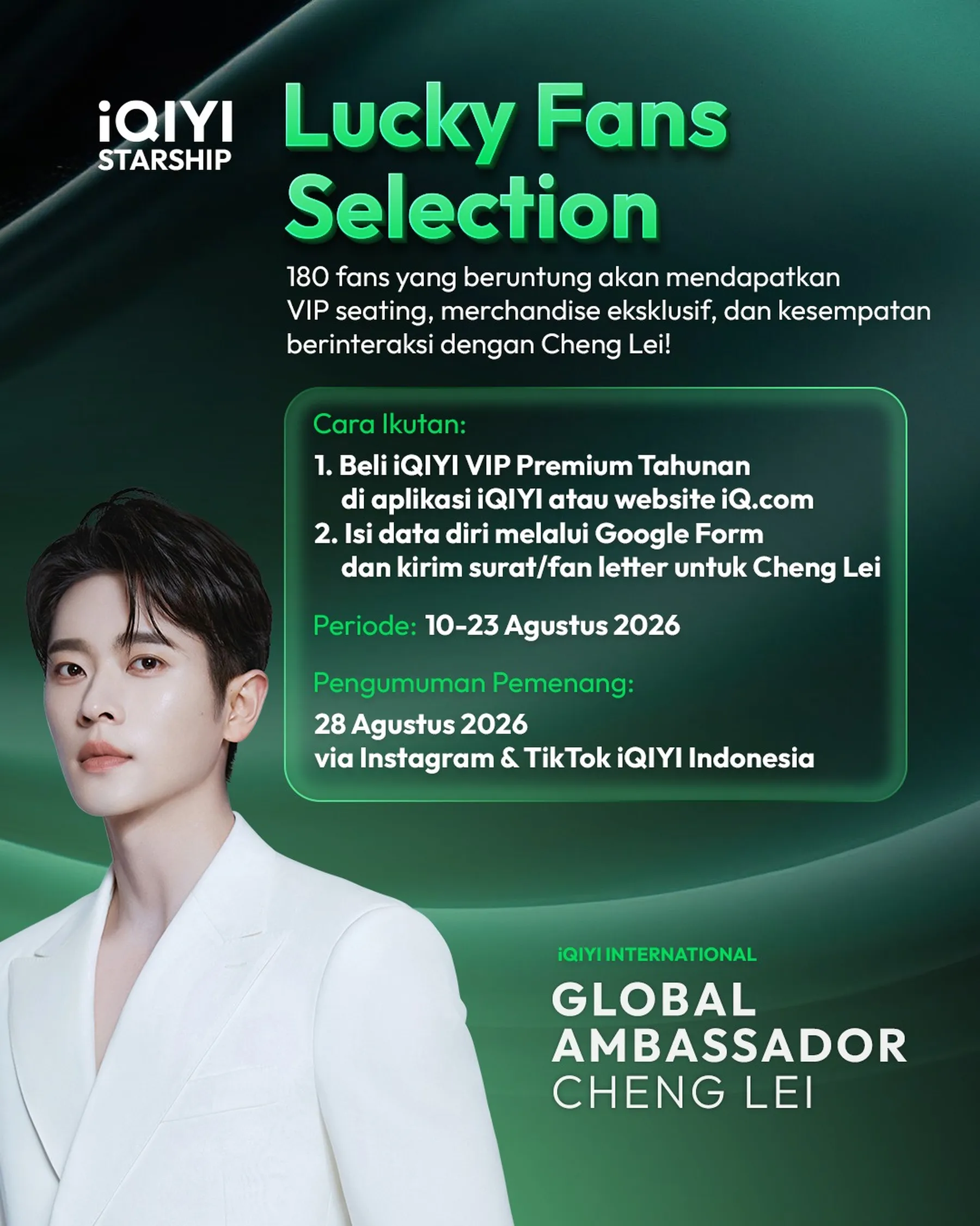 Cheng Lei Fan Meeting Jakarta: Cara Jadi Lucky Fans VIP di Gandaria City