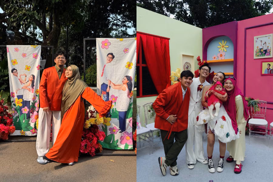 Inspirasi Gaya Pernikahan Penuh Warna yang Playful