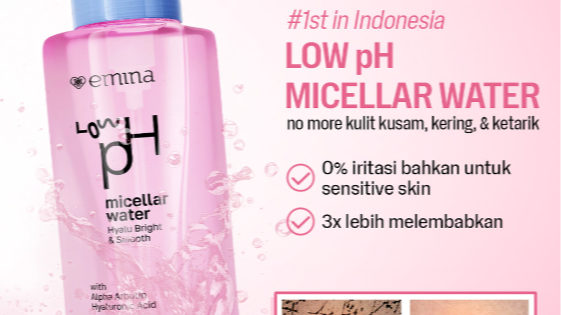 Micellar Water Pencerah Tanpa Parfum untuk Kulit Sensitif