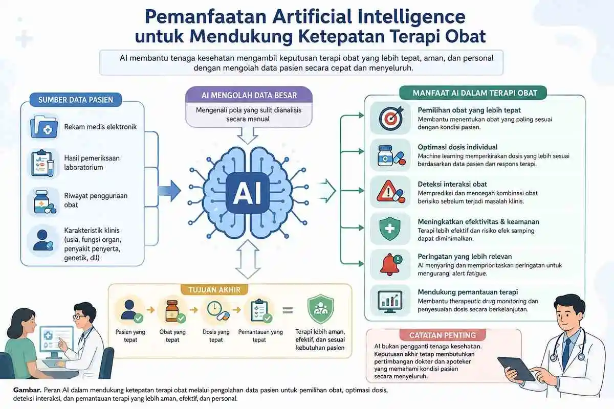AI Mengoptimalkan Terapi Obat: Dari Pemilihan Obat hingga Keamanan Pasien