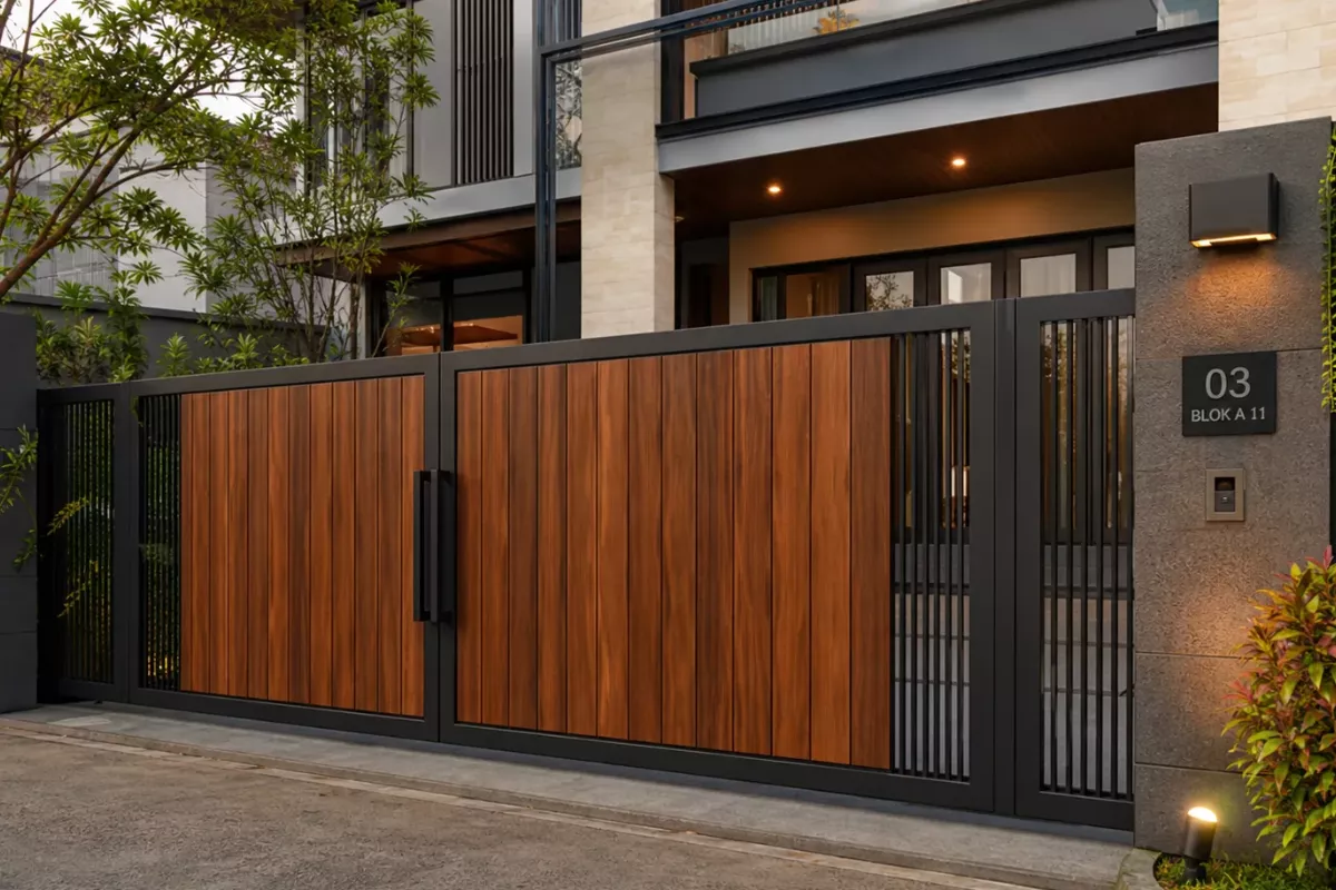Pintu Garasi dan Pagar Geser Minimalis untuk Rumah Kecil