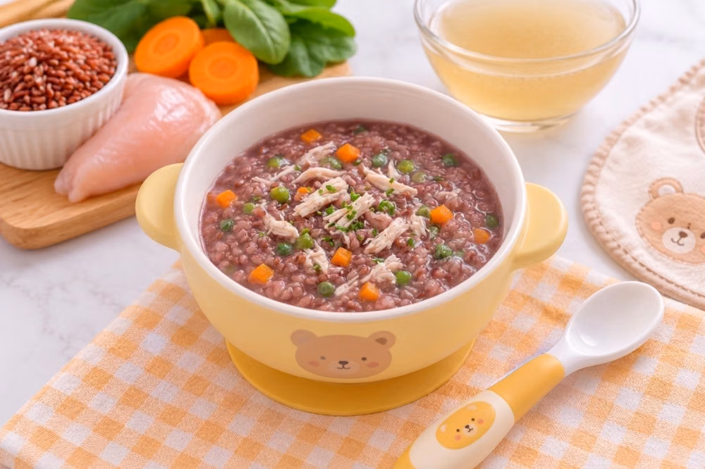 Resep MPASI Bergizi: Beras Merah, Protein, dan DHA