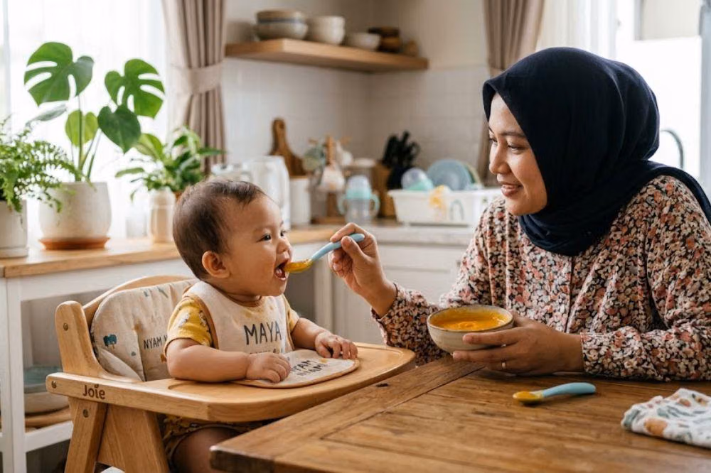 Kombinasi Puree Apel Labu dan Bubur Beras Merah: Menu MPASI Bergizi untuk Perkembangan Optimal Bayi